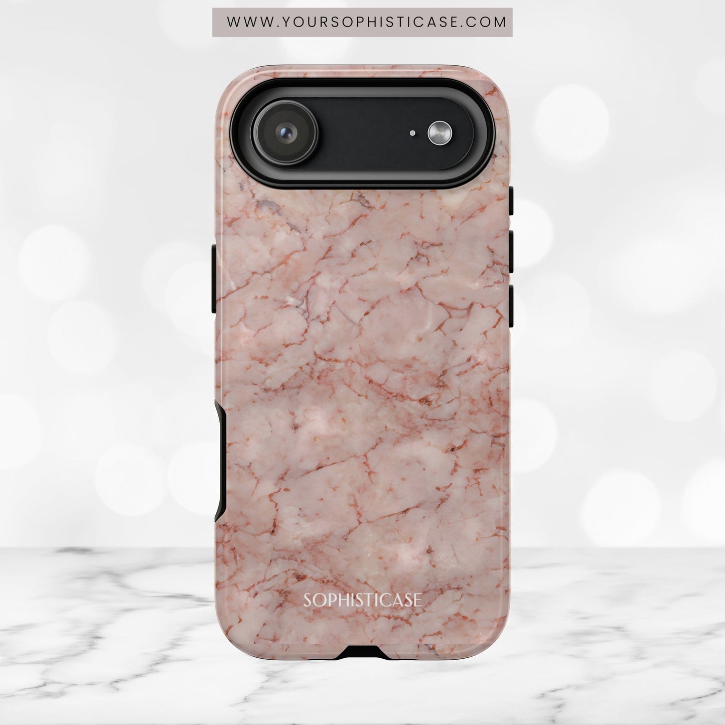 Marble Opulence in Pink - iPhone Case, Samsung Galaxy Case, Google Pixel Case