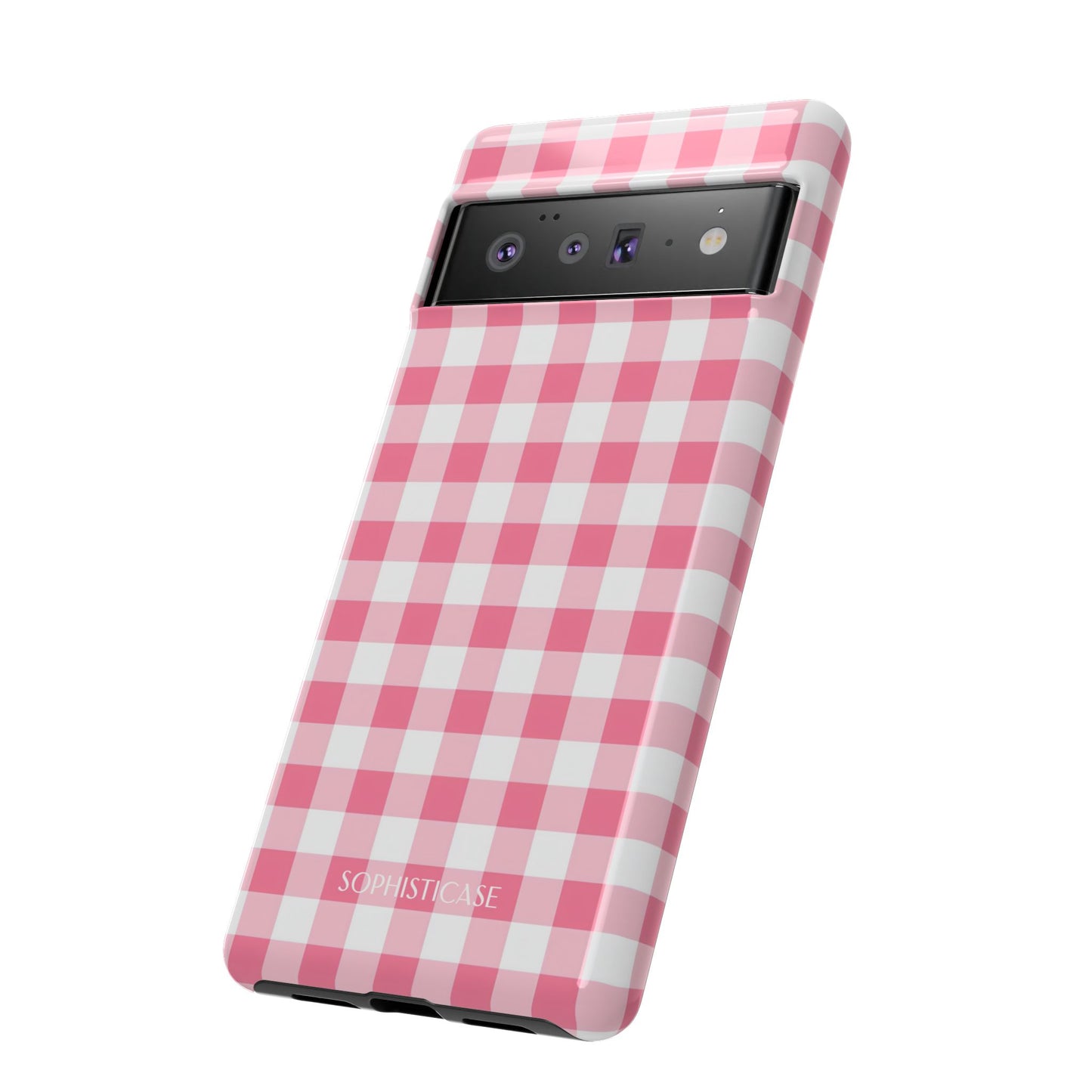 Gingham in Salmon - Tough Phone Case