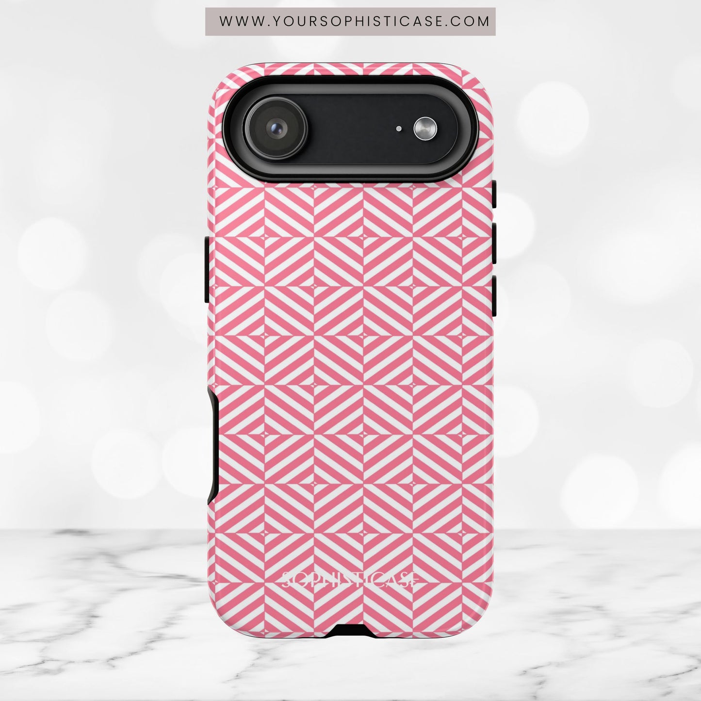 Illusions in Salmon - iPhone Case