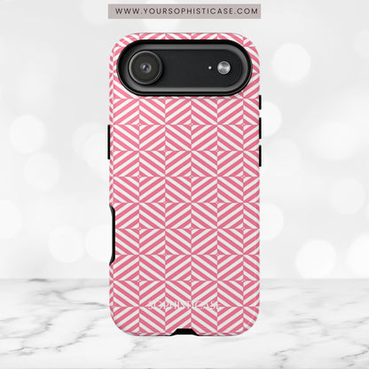 Illusions in Salmon - iPhone Case