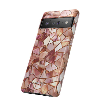 Rose' Runway in Champagne Mosaic - Tough Phone Case