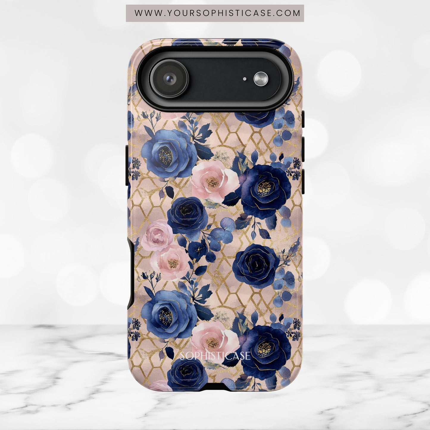 Royal Floral in Navy Blush - Tough Phone Case