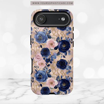 Royal Floral in Navy Blush - Tough Phone Case