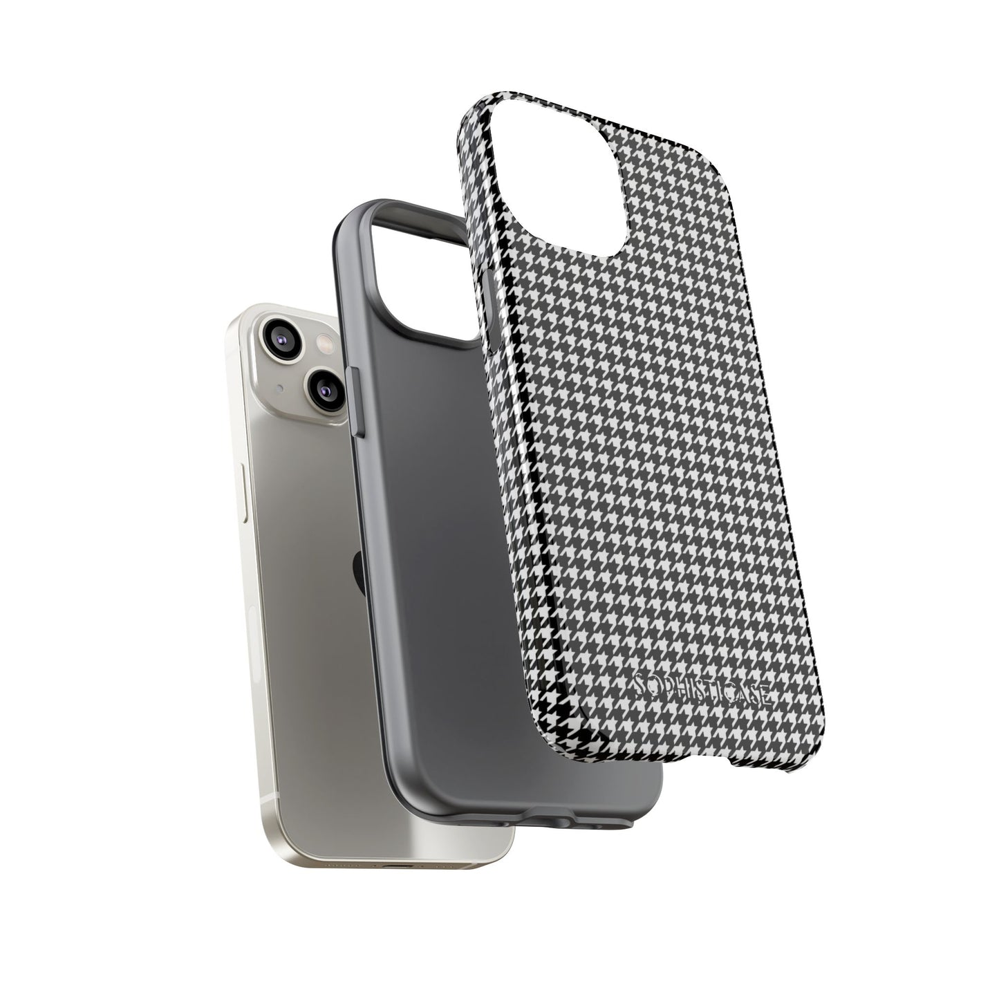 Houndstooth in Black - iPhone Case, Samsung Galaxy Case, Google Pixel Case
