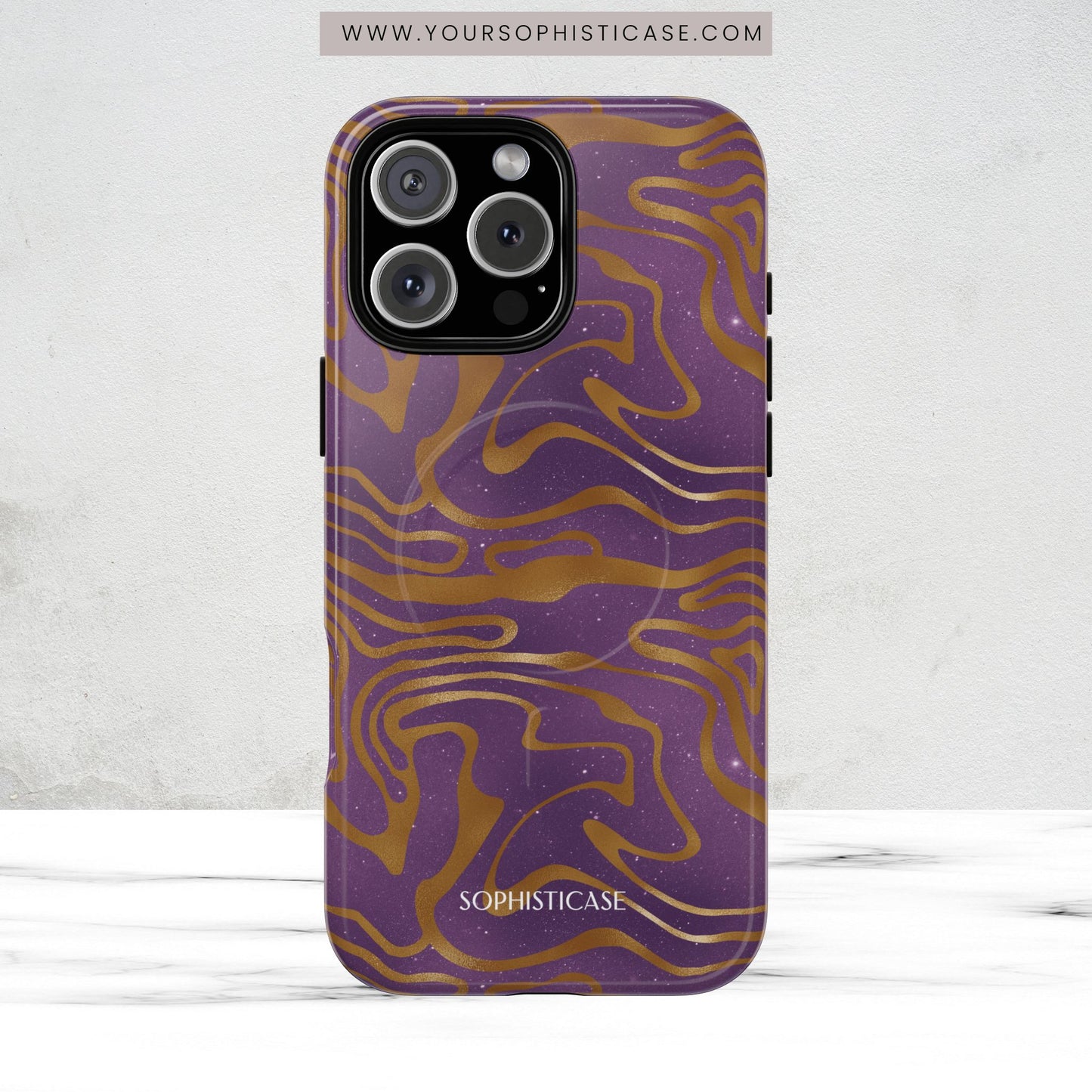 Cosmic Gold in Purple - iPhone Magsafe Case