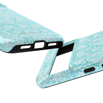 Luxe Lace in Aqua - iPhone Case, Samsung Galaxy Case, Google Pixel Case
