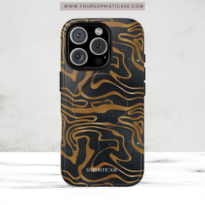 Cosmic Gold in Black - iPhone Magsafe Case