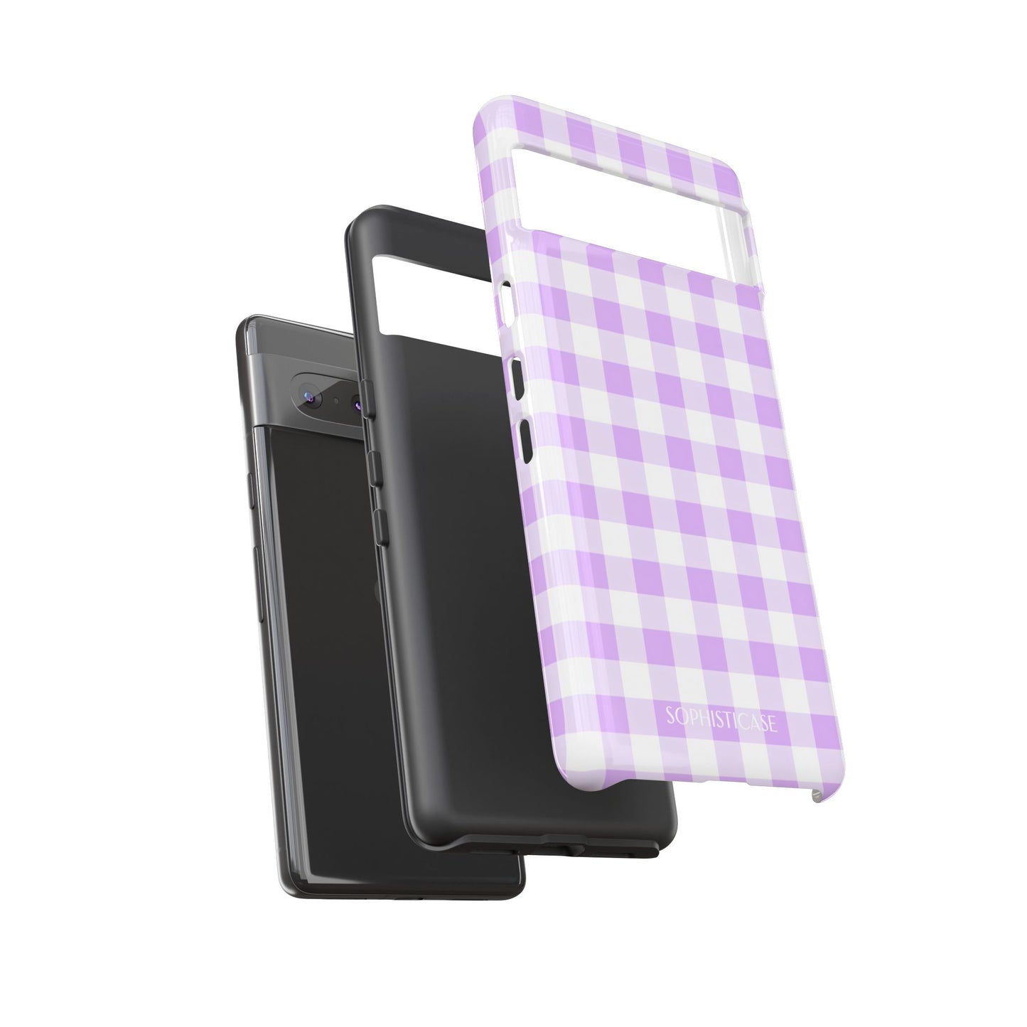 Gingham in Purple - Tough Phone Case