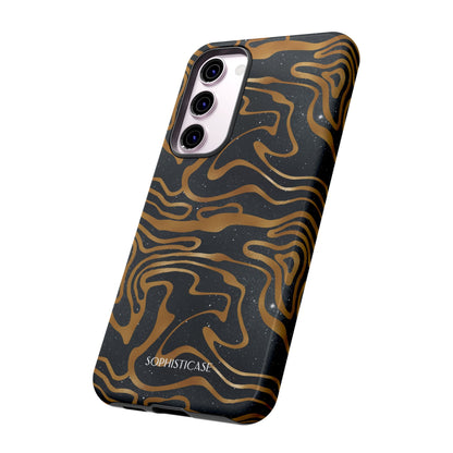 Cosmic Gold in Black - iPhone Case, Samsung Galaxy Case, Google Pixel Case