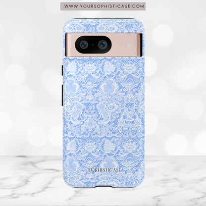 Luxe Lace in Blue - Tough Phone Case