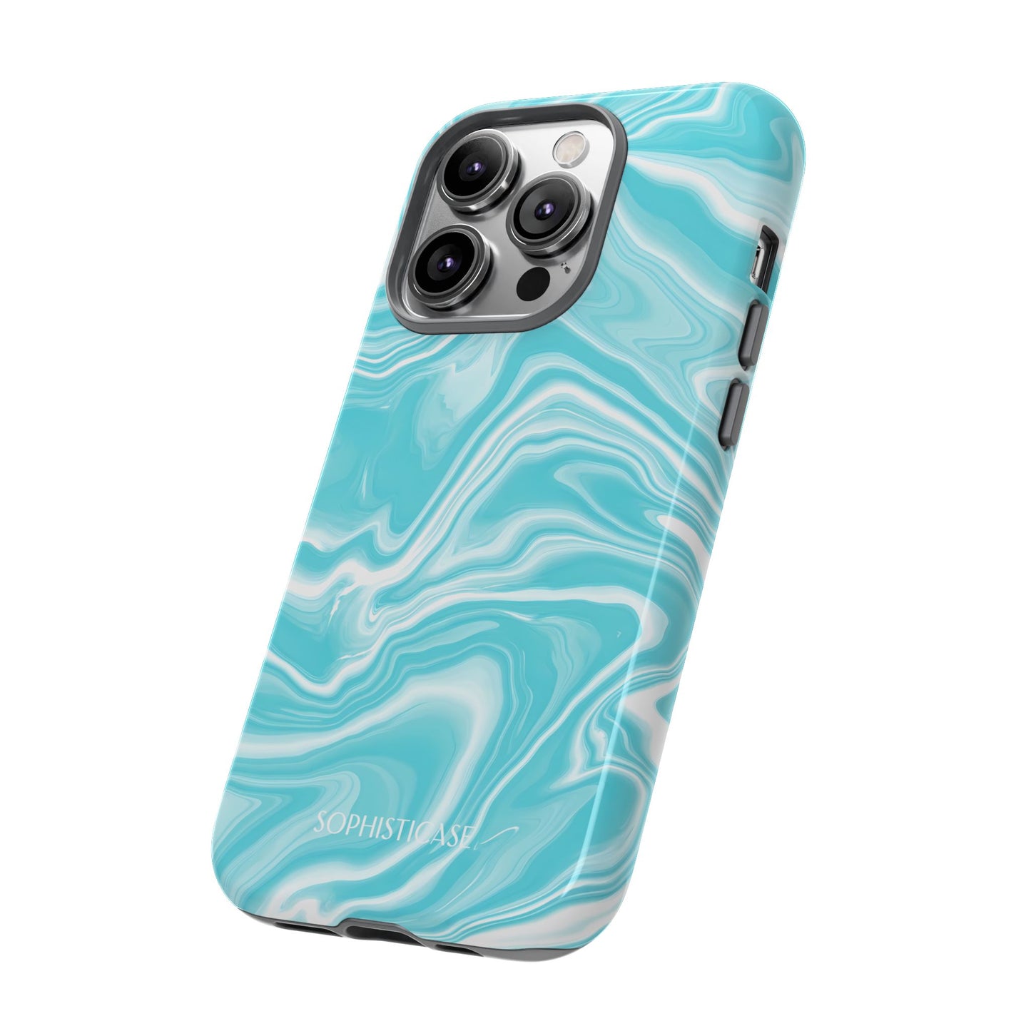 Liquid Dreams in Aqua - Tough Phone Case