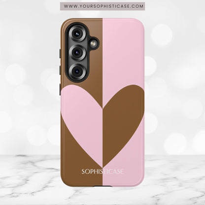Be Mine in Pink and Brown - iPhone Case, Samsung Galaxy Case, Google Pixel Case
