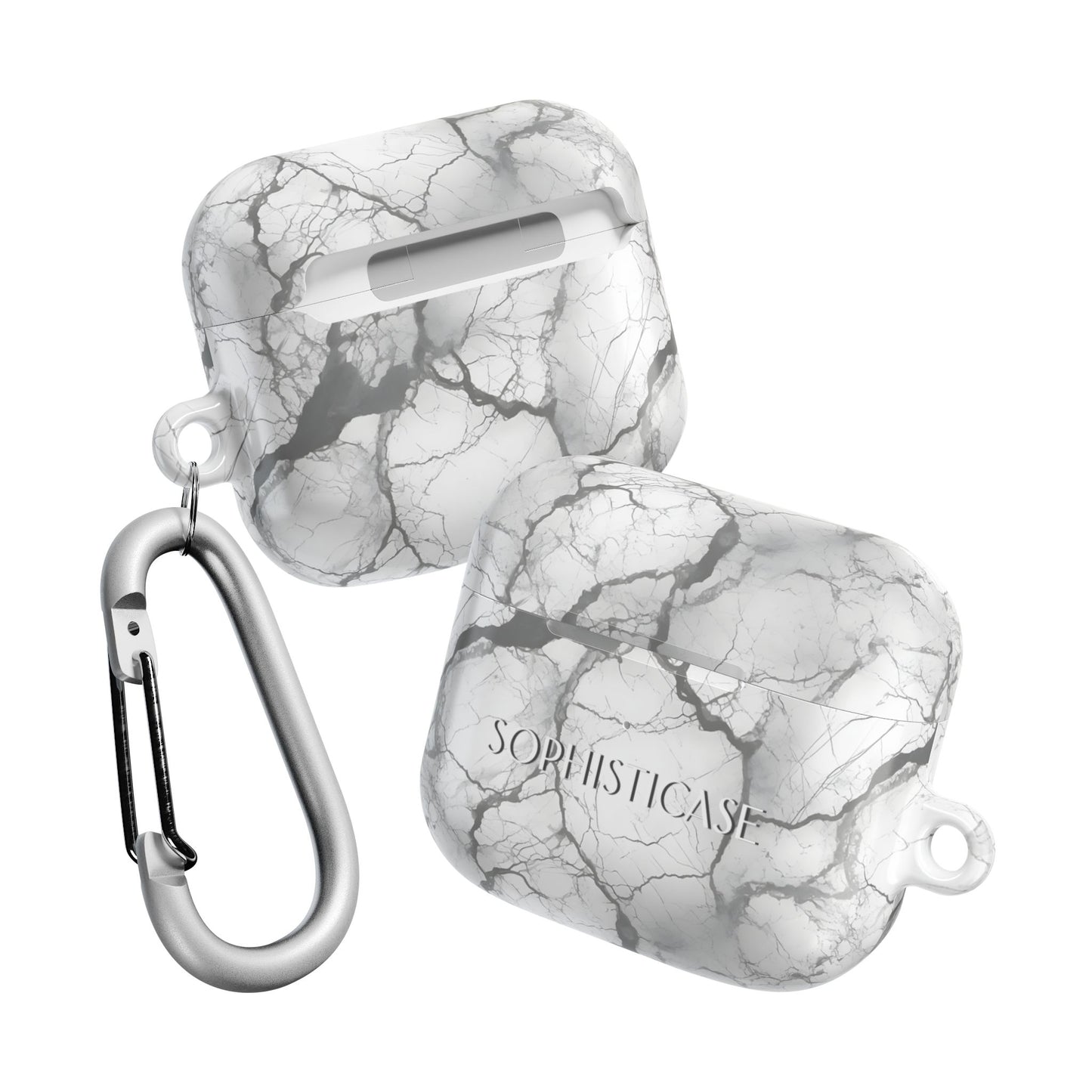 AirPod Cases - Marble Opulence in Charcoal Grey