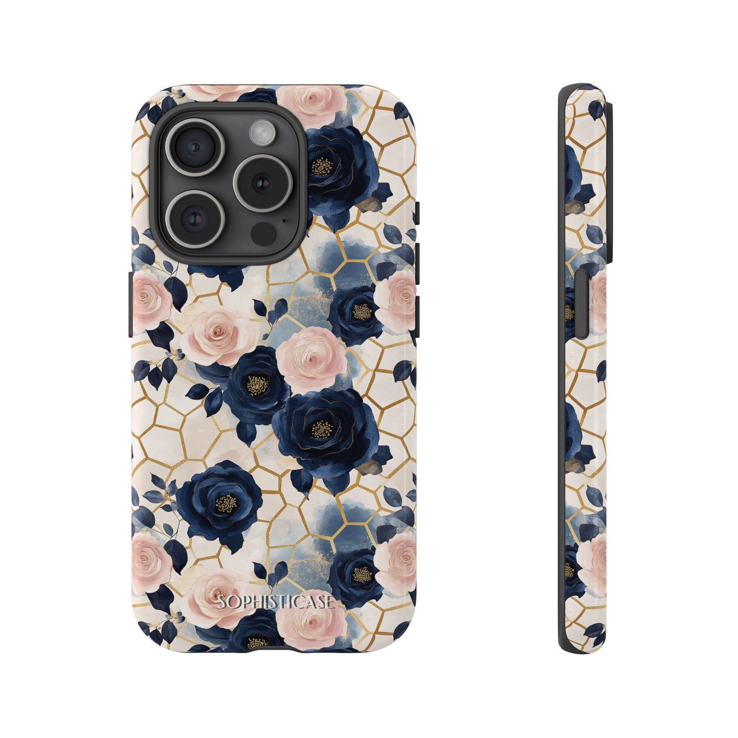 Royal Floral in Navy Hive - Tough Phone Case