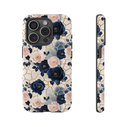 Royal Floral in Navy Hive - Tough Phone Case