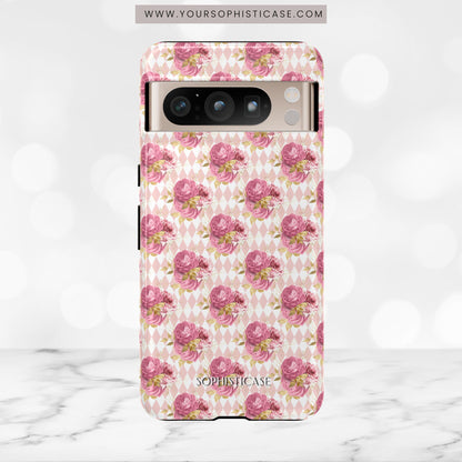 Rose Diamond Romance in Sienna - Tough Phone Case