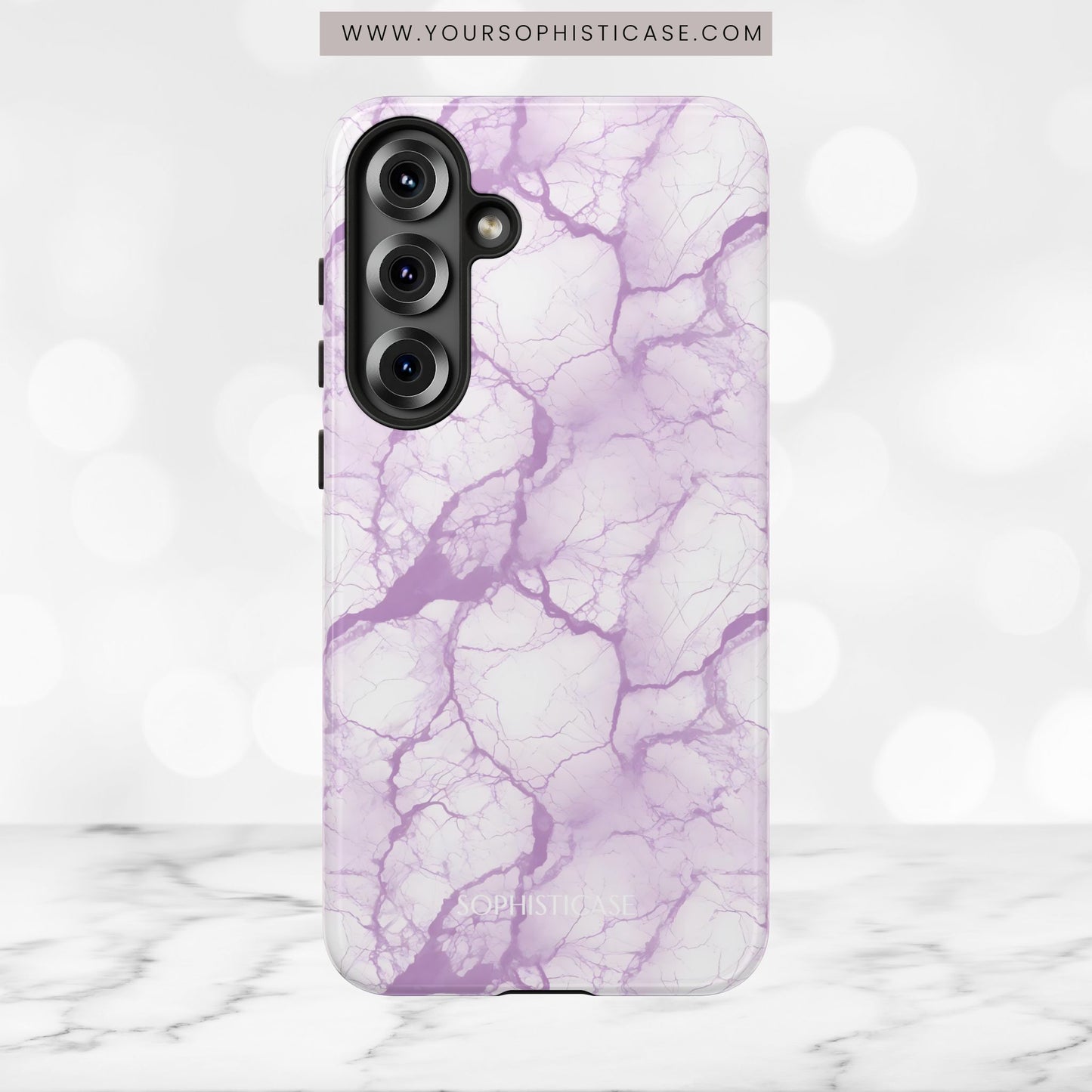 Marble Opulence in Purple - Tough Phone Case