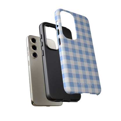Gingham in Blue - iPhone Case, Samsung Galaxy Case, Google Pixel Case