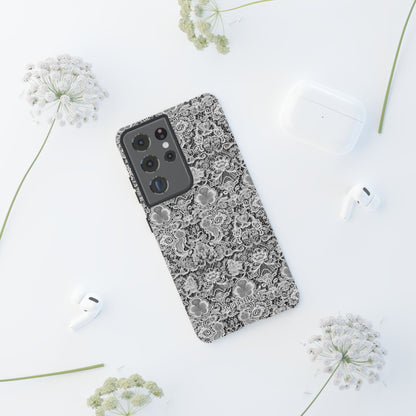 Luxe Lace in Black - Tough Phone Case