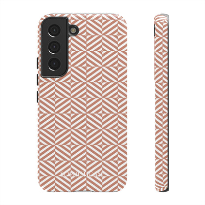 Illusions in Light Brown - Dual Layer Shockproof Phone Case for iPhone, Google Pixel and Samsung Galaxy