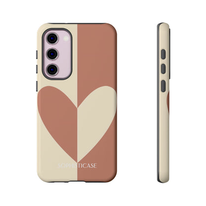 Be Mine in Brown and Cream - iPhone Case, Samsung Galaxy Case, Google Pixel Case