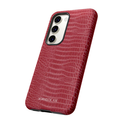 Luxe Leather in Cherry Red - iPhone Case, Samsung Galaxy Case, Google Pixel Case