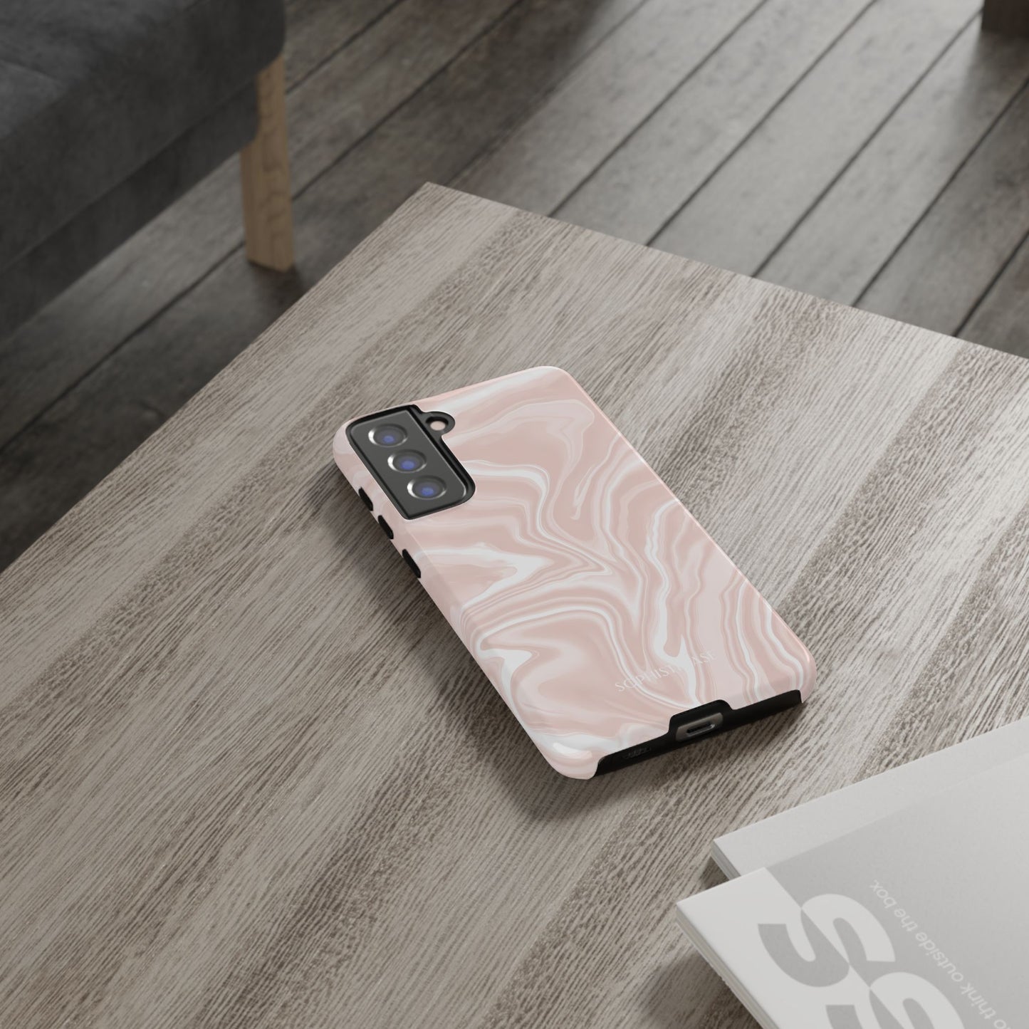 Liquid Dreams in Neutral Beige - Tough Phone Case