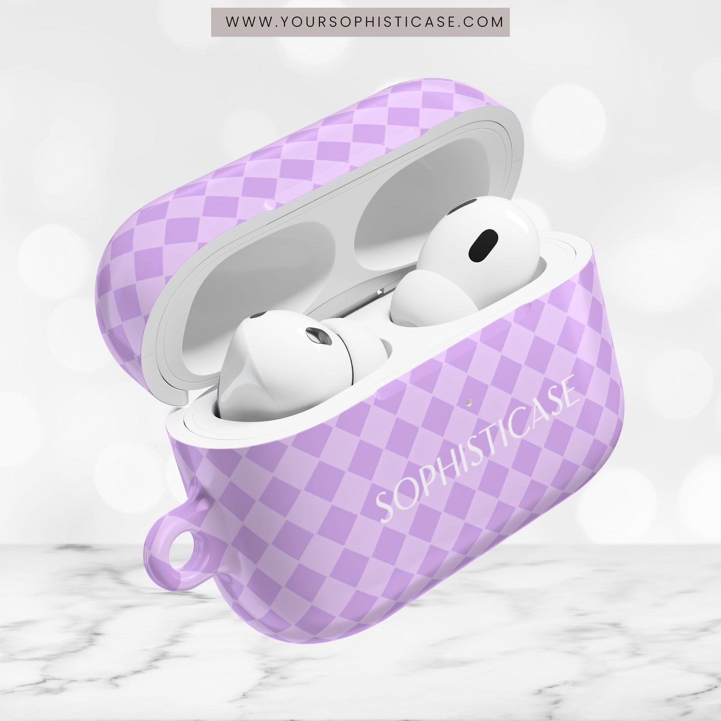 AirPod Cases - Diamond Diva in Pastel Purple