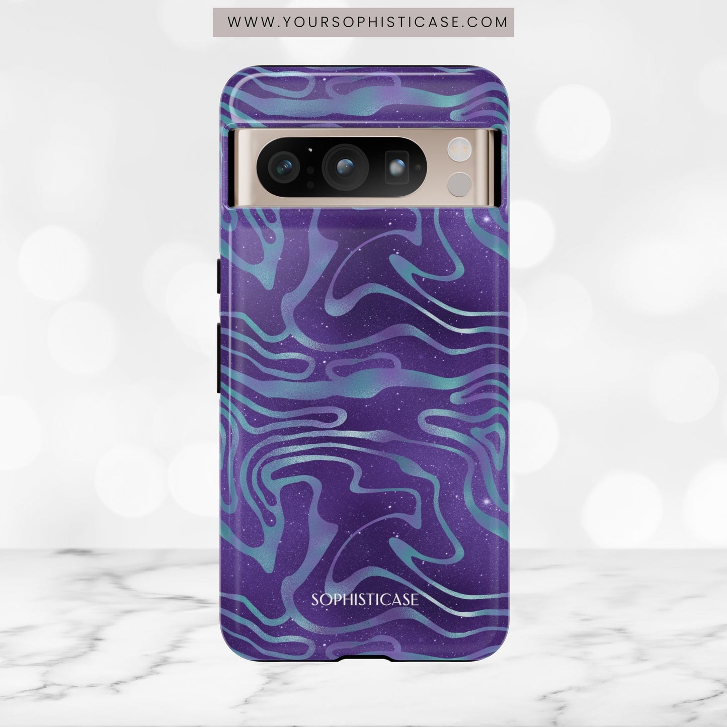 Cosmic Gold in Blue & Purple - iPhone Case, Samsung Galaxy Case, Google Pixel Case