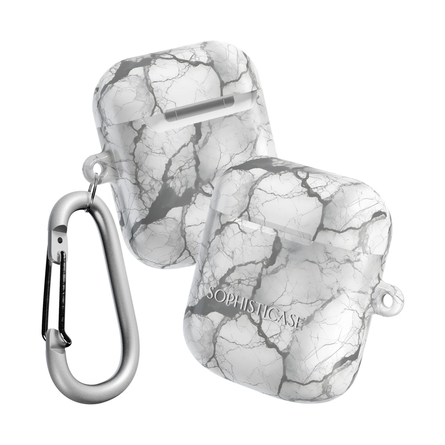 AirPod Cases - Marble Opulence in Charcoal Grey