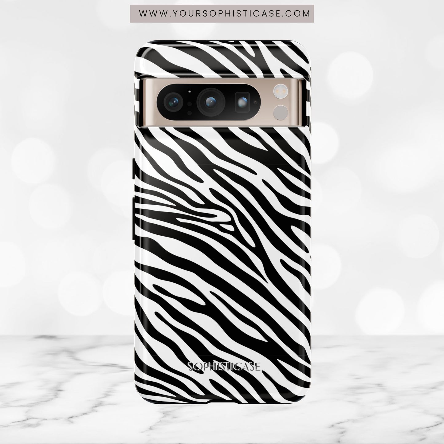 Dark Thoughts in Urban Zebra - Tough Phone Case
