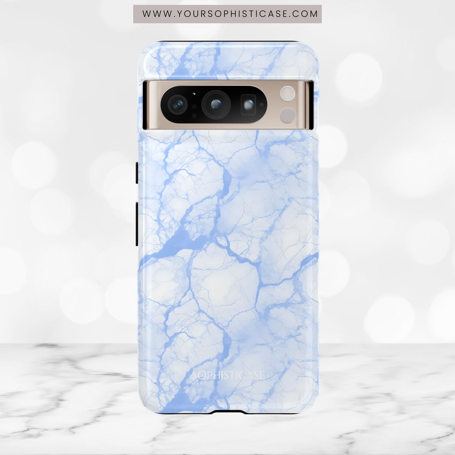 Marble Opulence in Blue - Tough Phone Case