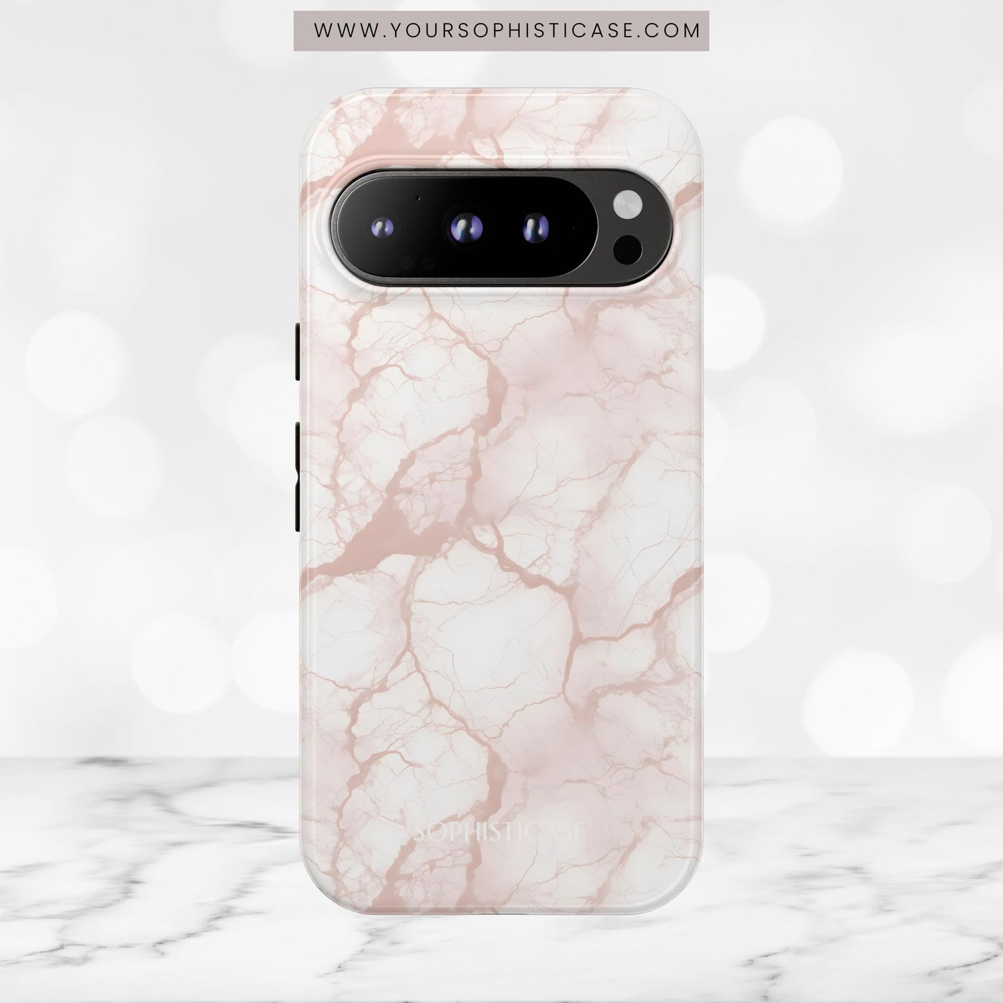 Marble Opulence in Neutral Beige - Tough Phone Case