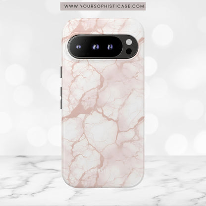 Marble Opulence in Neutral Beige - Tough Phone Case