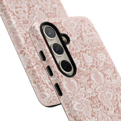 Luxe Lace in Brown - Tough Phone Case