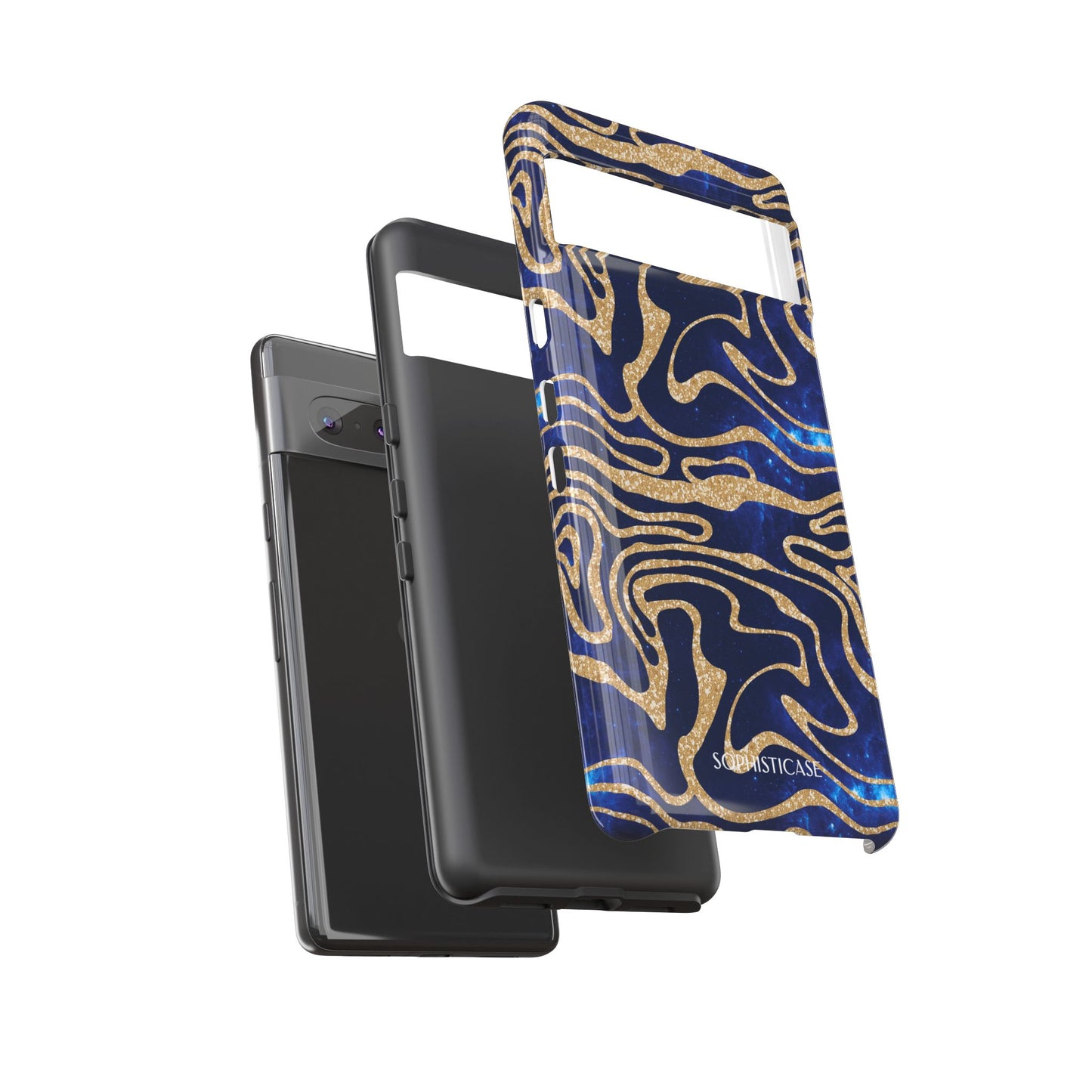 Cosmic Gold in Blue - iPhone Case, Samsung Galaxy Case, Google Pixel Case