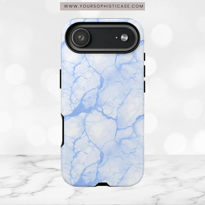 Marble Opulence in Blue - iPhone Case