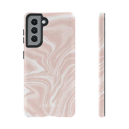 Liquid Dreams in Neutral Beige - Tough Phone Case