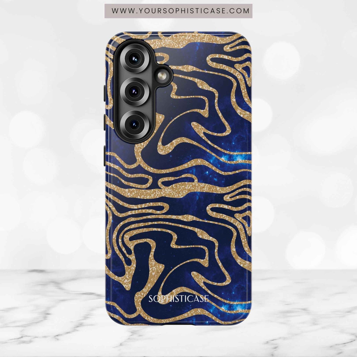 Cosmic Zebra in Blue - iPhone Case, Samsung Galaxy Case, Google Pixel Case