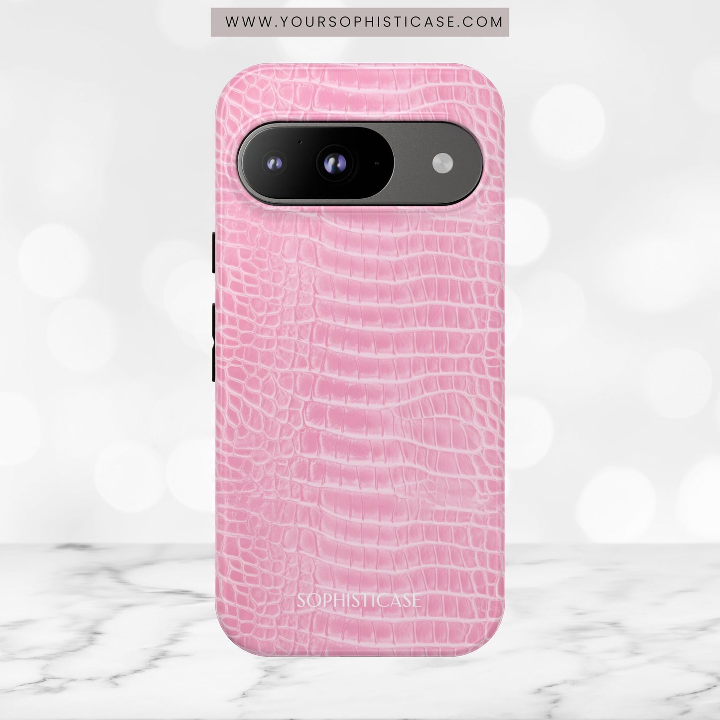 Luxe Leather in Pink - Tough Phone Case
