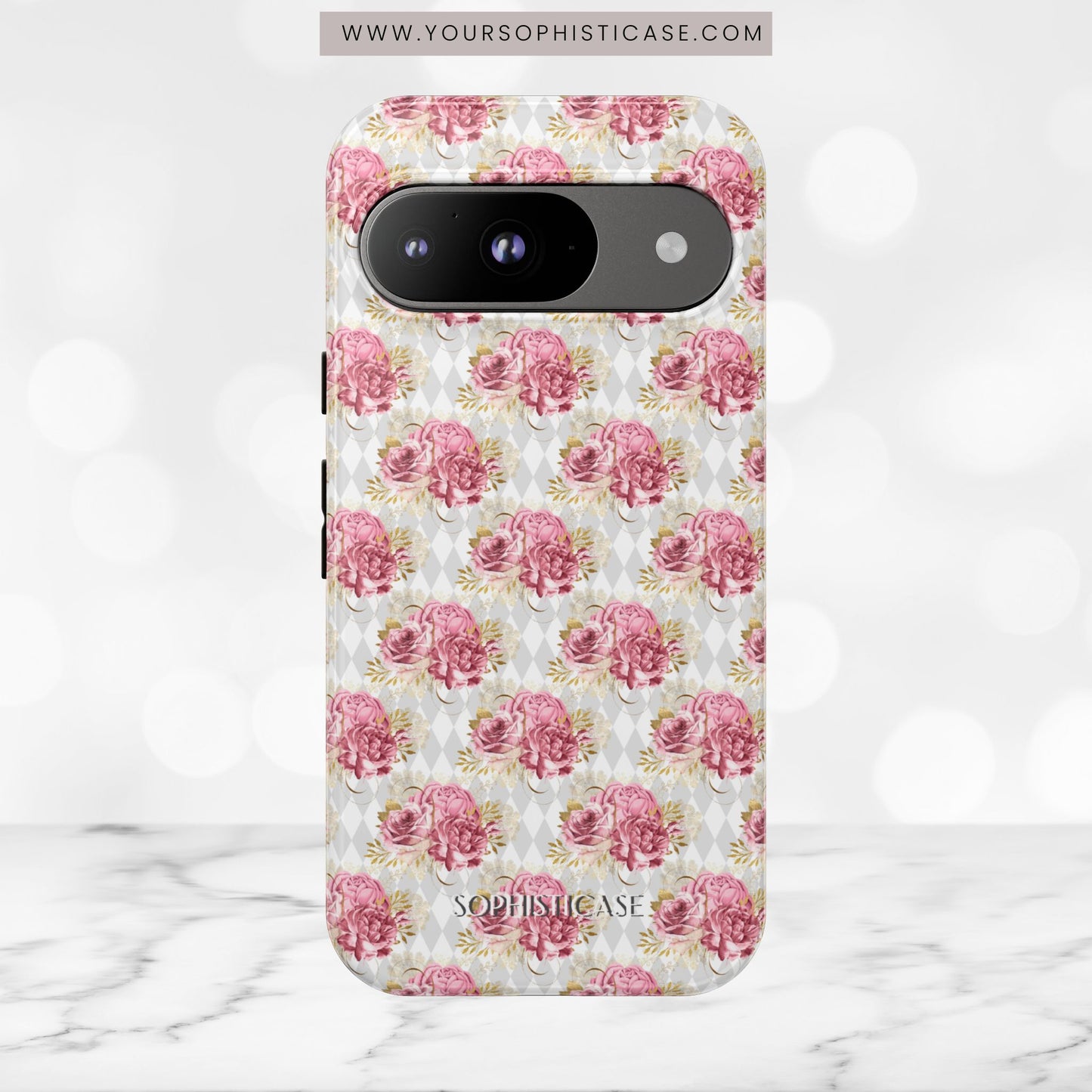 Rose Diamond Romance in Colette - Tough Phone Case