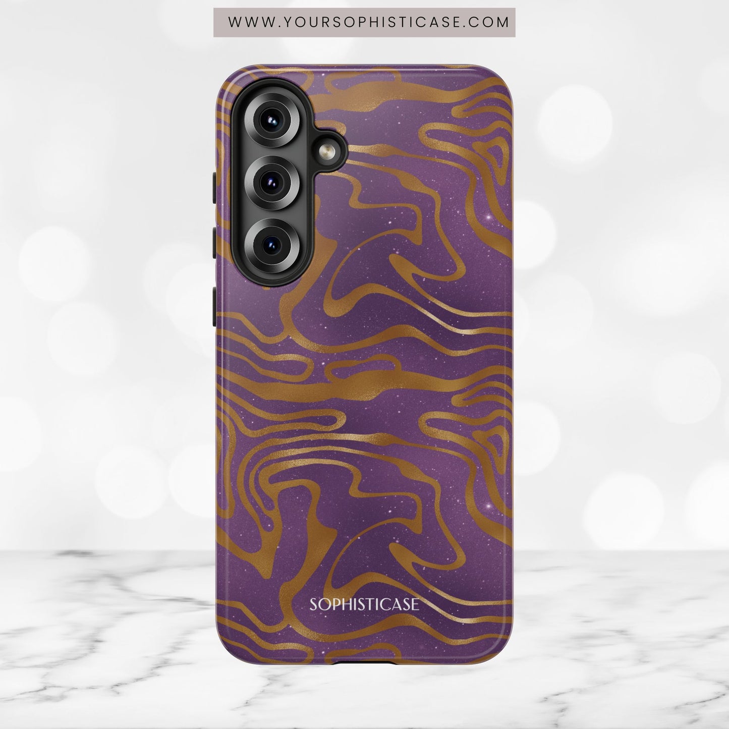 Cosmic Gold in Purple - iPhone Case, Samsung Galaxy Case, Google Pixel Case
