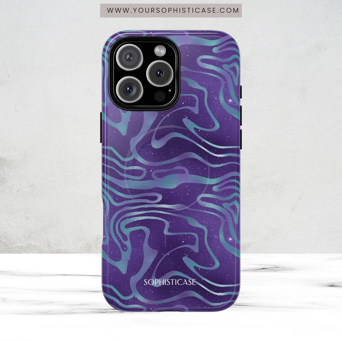 Cosmic Gold in Blue & Purple - iPhone Magsafe Case