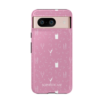 Cocktail Hour in Pink - Protective Phone Case for Google Pixel