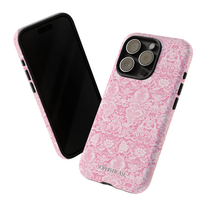 Luxe Lace in Pink - iPhone Case