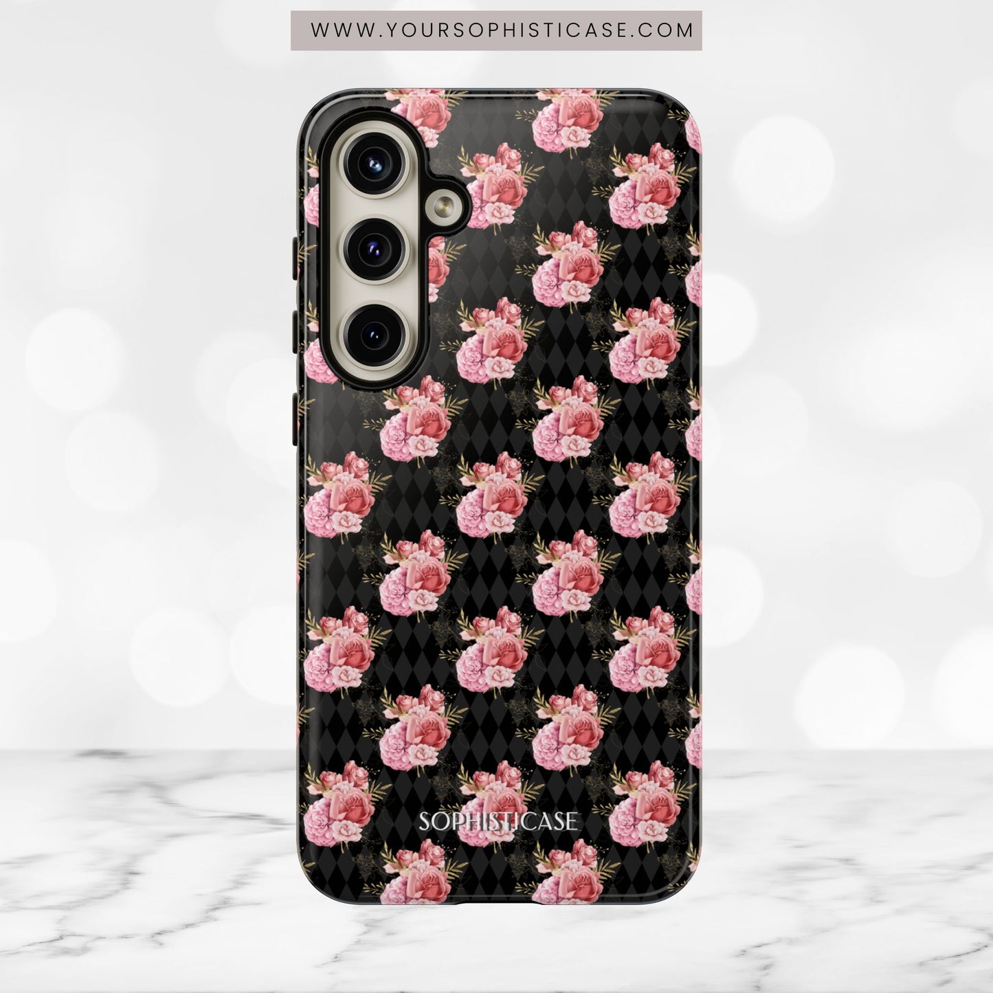 Rose Diamond Romance in Vivienne - Tough Phone Case