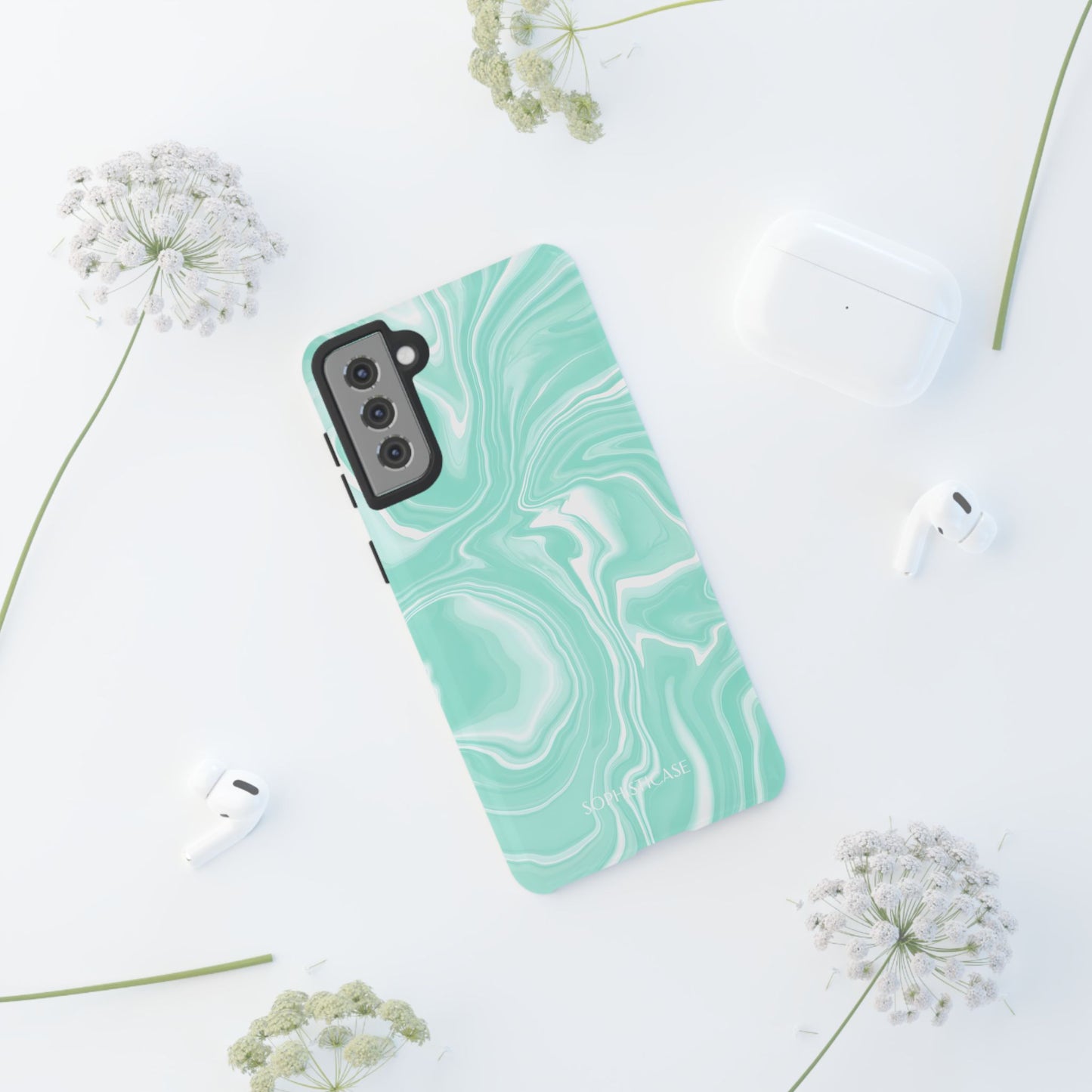 Liquid Dreams in Green - Tough Phone Case