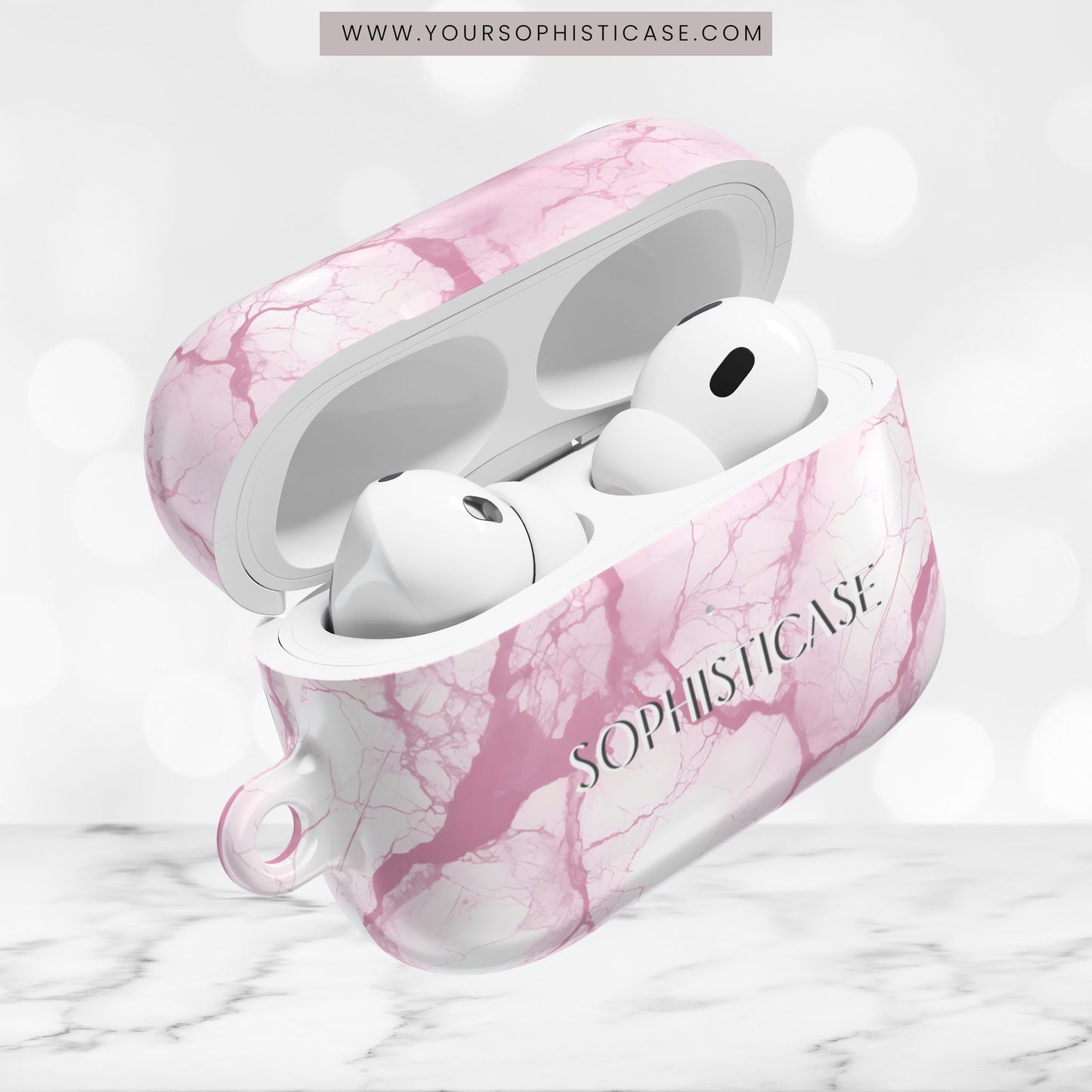 AirPod Cases - Marble Opulence in Pink