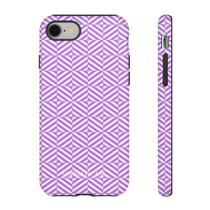 Illusions in Purple - Dual Layer Shockproof Phone Case for iPhone, Google Pixel and Samsung Galaxy