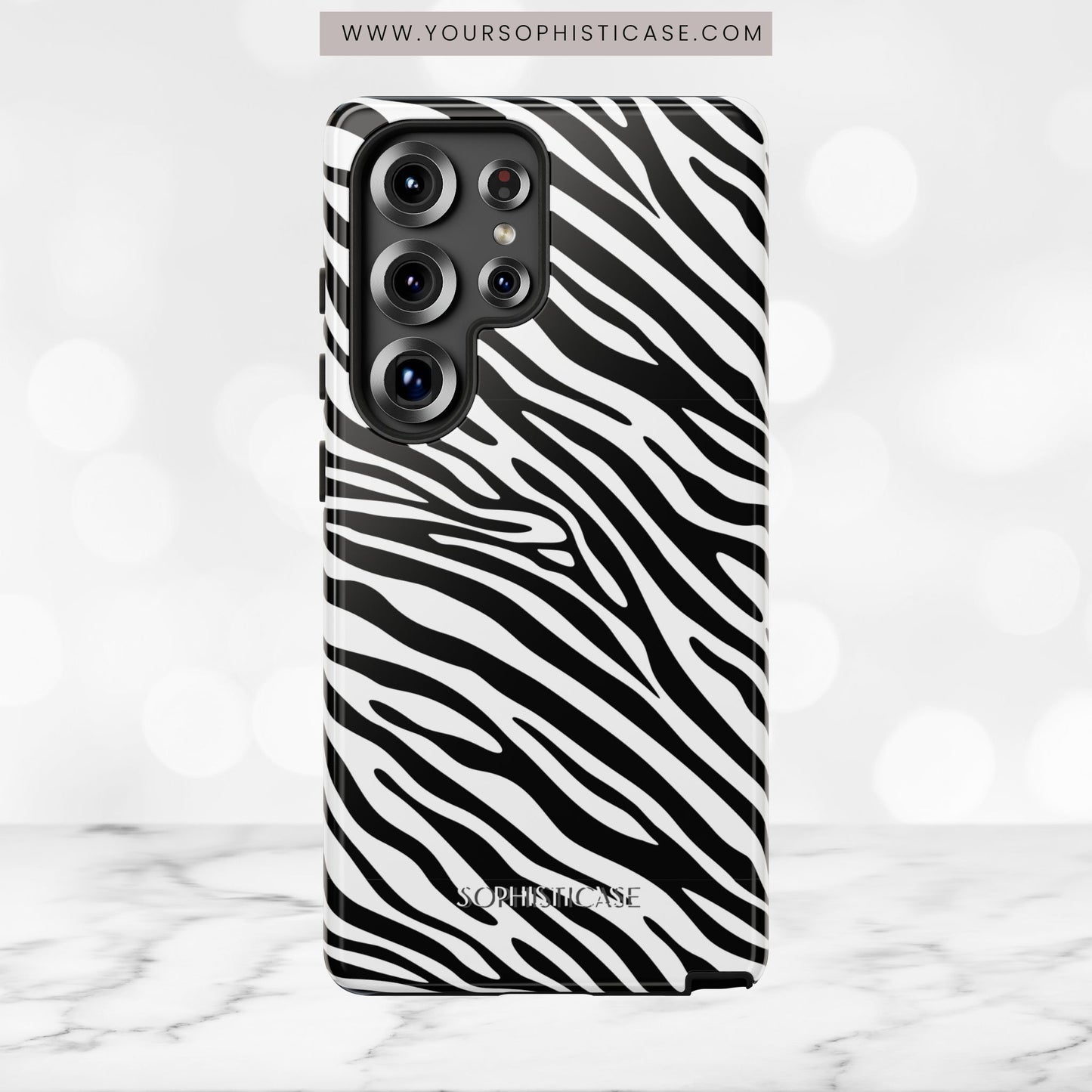 Dark Thoughts in Urban Zebra - Tough Phone Case